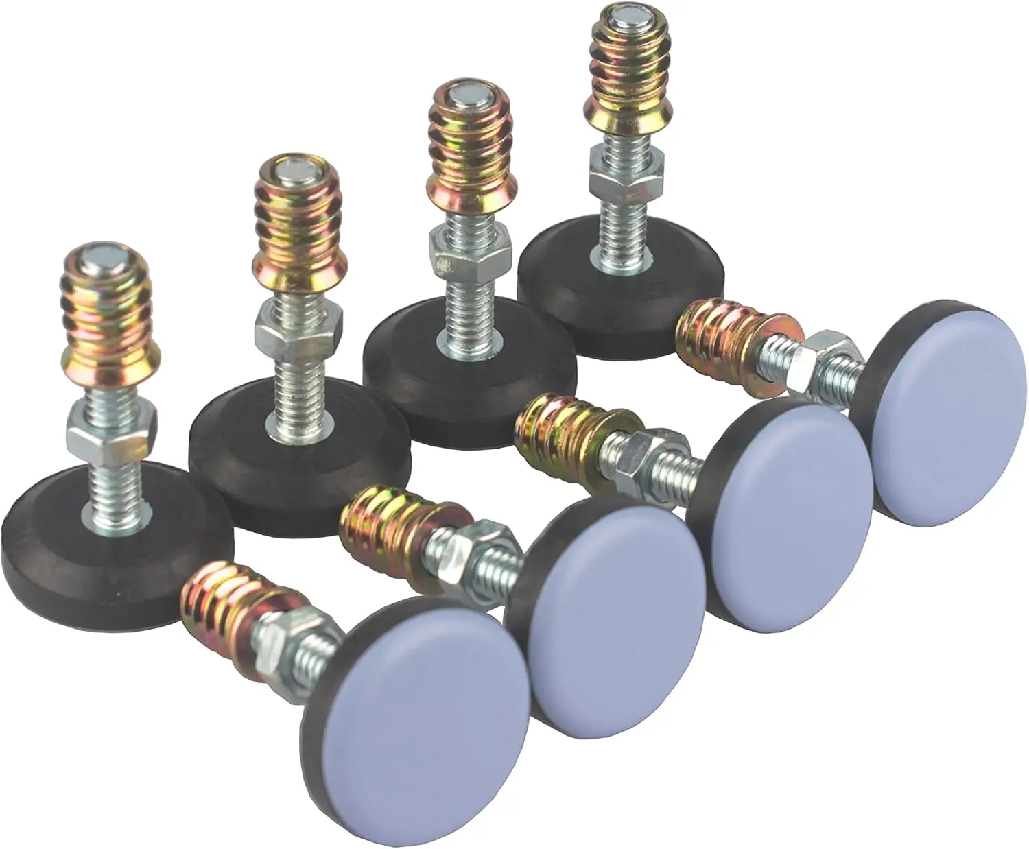 

Furniture Leveler Pads PTFE Bottom 28mm Base 1/4-20 Threaded Adjustable Legs for Table Chair Cabinet Sofa Floor Protection 8 Pack