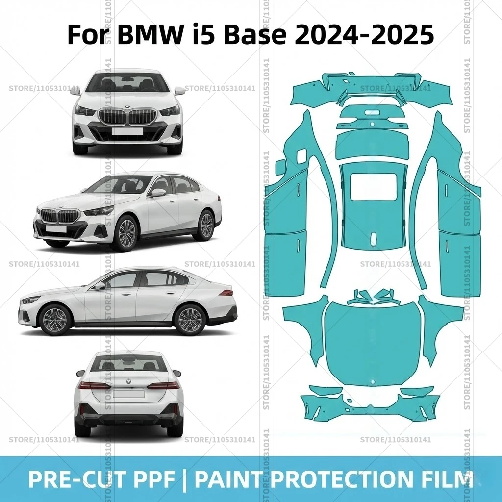 

Для BMW i5 Base 2024-2025: Предварительно вырезанная прозрачная защитная пленка PPF для автомобиля, профессиональная автомобильная пленка PPF для полной оклейки кузова