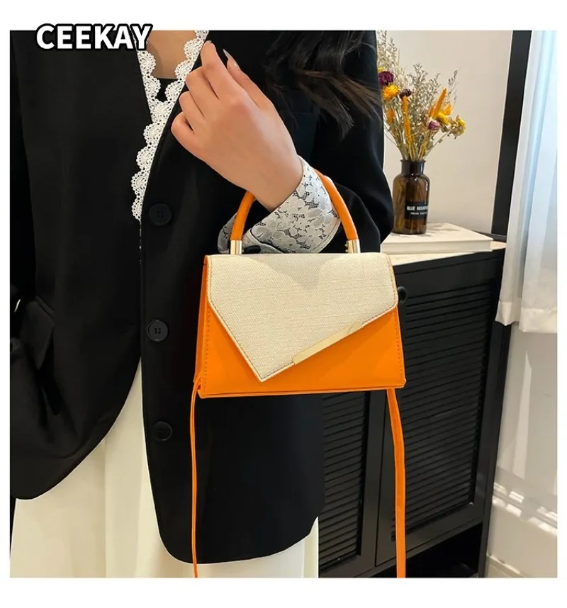 bolsa-mini-quadrada-texturizada-bege-ceekay-com-painel-de-pu-liso-e-faixa-de-metal-simples-leve-portatil-casual-para-encontros-femininos