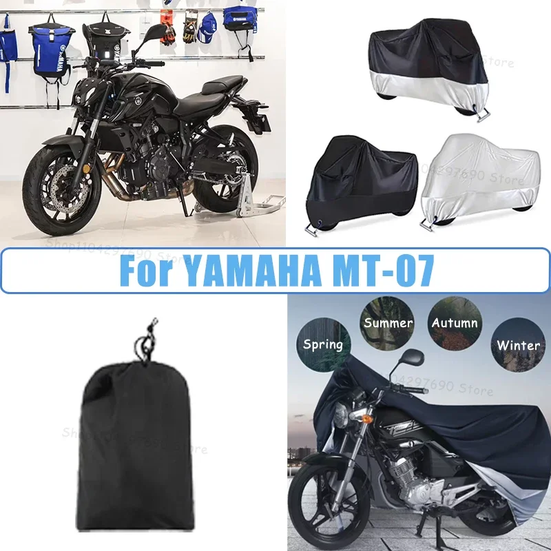 210D Oxford Motorcycle Cover Waterproof All Season UV Protection For YAMAHA MT-07 Anti-Tear Windproof Motorbike Cover