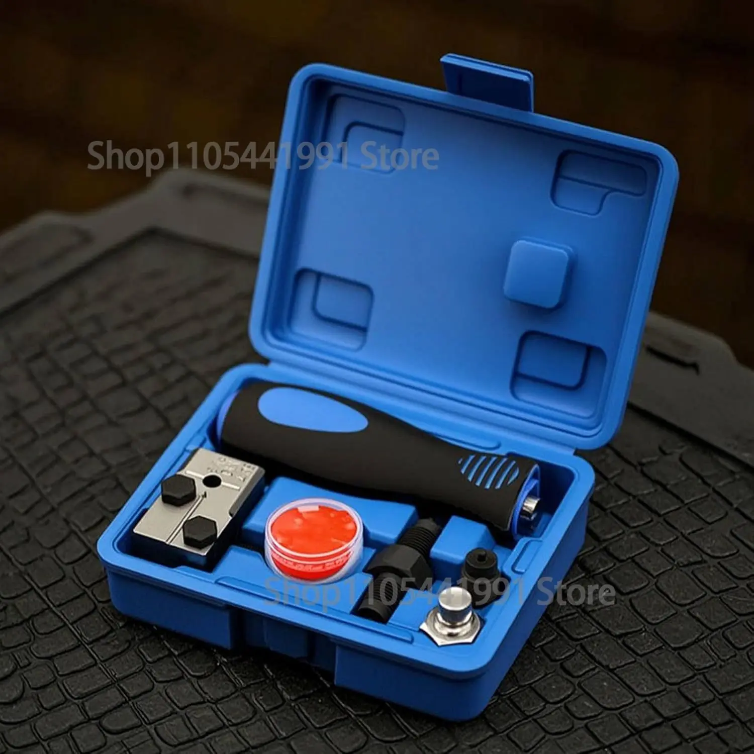 6 in 1 Brake Line Flaring Device Brake Pipe Flaring Tool Set Handheld Tool Tubing Clamp Threaded Connector Lubricant Storage