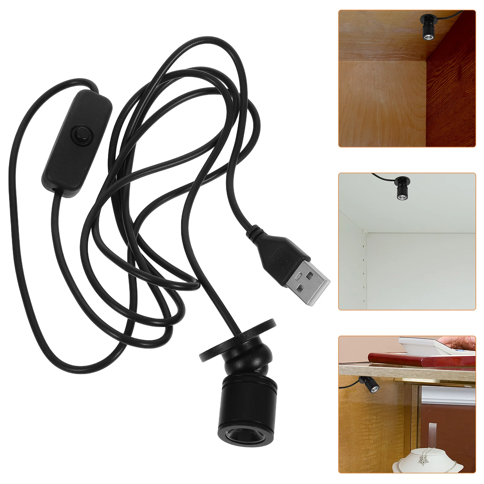 

Led Mini Spot Light Jewelry Counter Spotlight Lights Interior Black under Cabinet