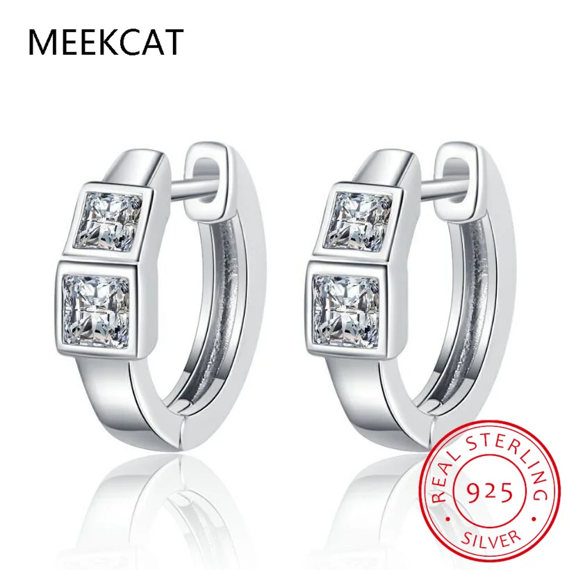 

Женские серьги с муассанитом 1 карат, стерлинговое серебро S925 с позолотой 18 карат, серьги-кольца, свадебные украшения, Huggies Creole