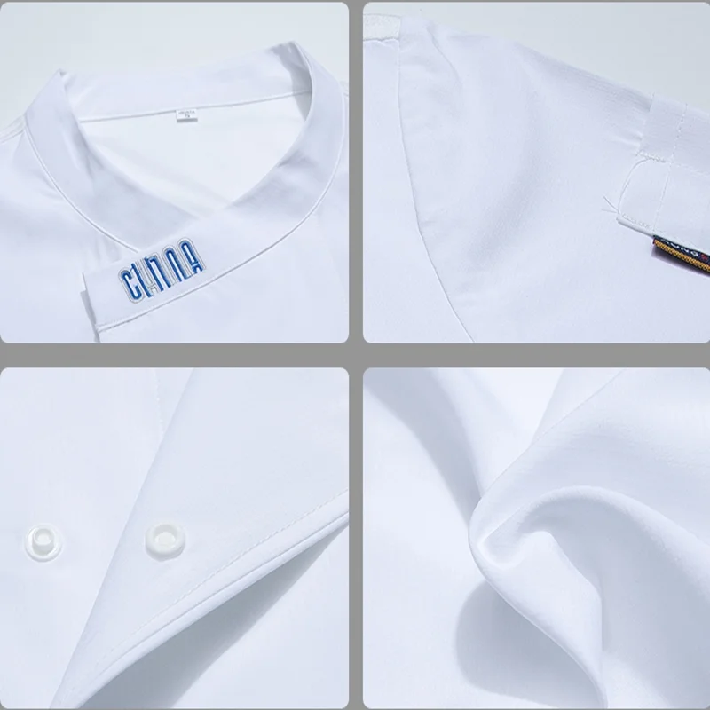 キッチンシェフ制服シャツケータリング調理服レストランホテル衣装シェフジャケット男性女性作業服半袖
