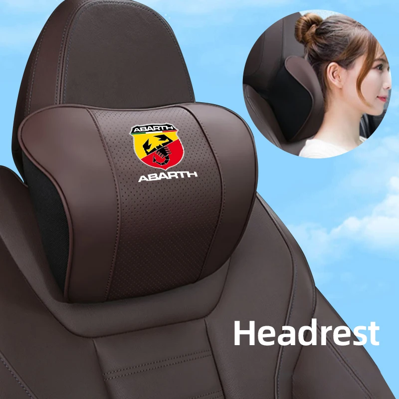 Car Lumbar Pillow Support Seat Backrest Neck Headrest Cushion For FIAT Abarth 500 Grande Punto Ducato Tipo Stilo UNO Astra Bravo