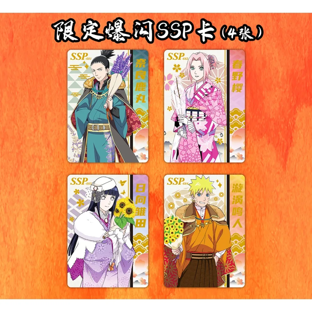 Japanese Anime Naruto Collection Cards Haruno Sakura Uchiha Sasuke Hot Blooded Character Skill Battle Trading Cards Child Gift