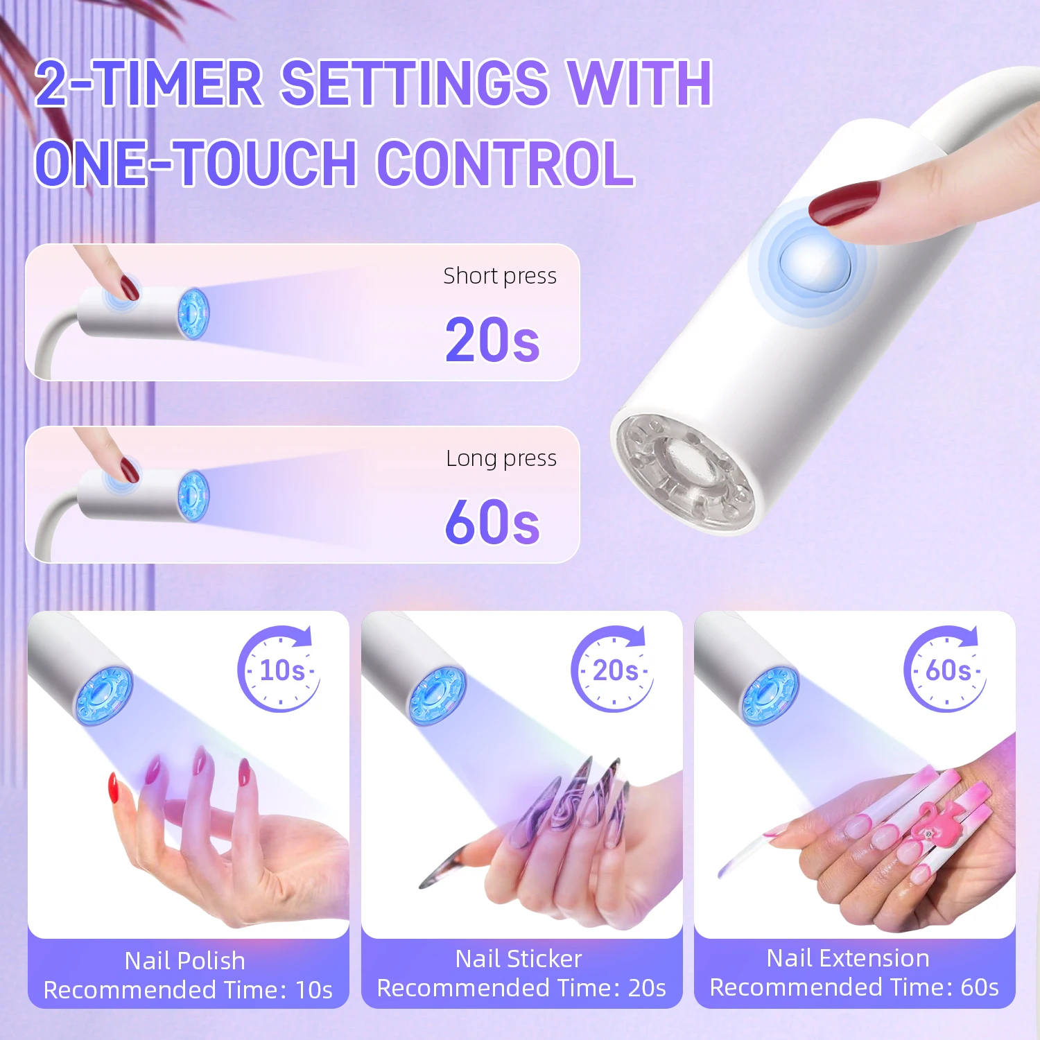 UV LED ライト高速ジェルネイルポリッシュ乾燥ランプ 360 柔軟なクリップオンデスククリップミニ USB ポータブルネイルドライヤーホームサロン用