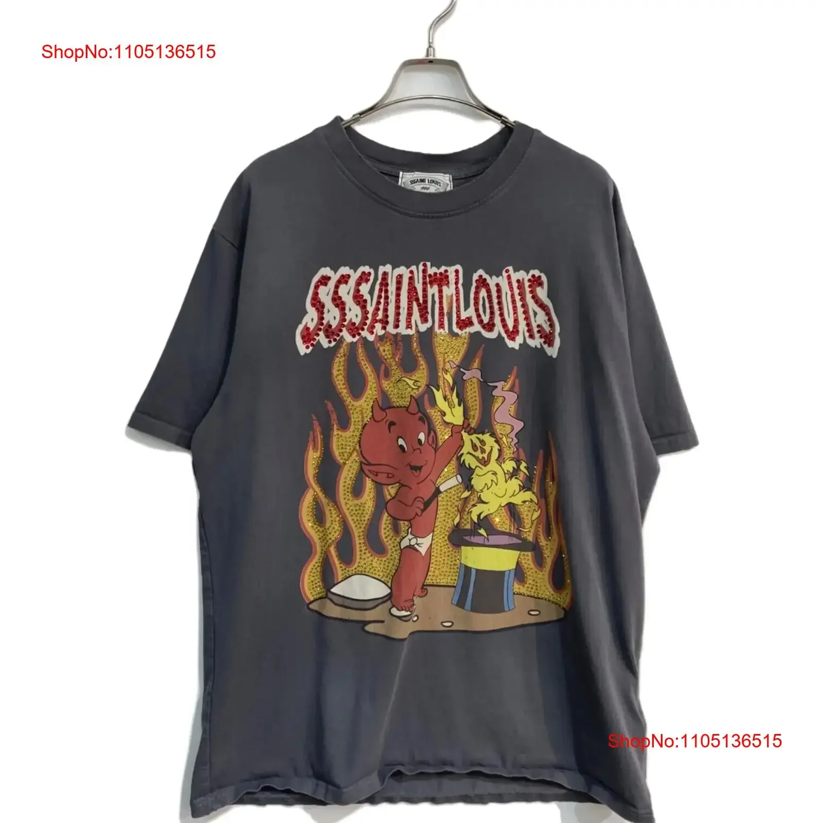 

Футболка sssaint Louis, размер M, серая мужская винтажная стираная универсальная повседневная модная футболка для повседневной носки, удобная дышащая футболка