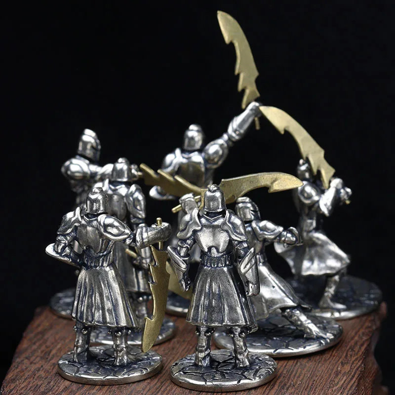7 Styles Ancient Spartan Warriors Figurines Miniatures Vintage Brass Soldiers Model Small Statue Desktop Ornaments Crafts