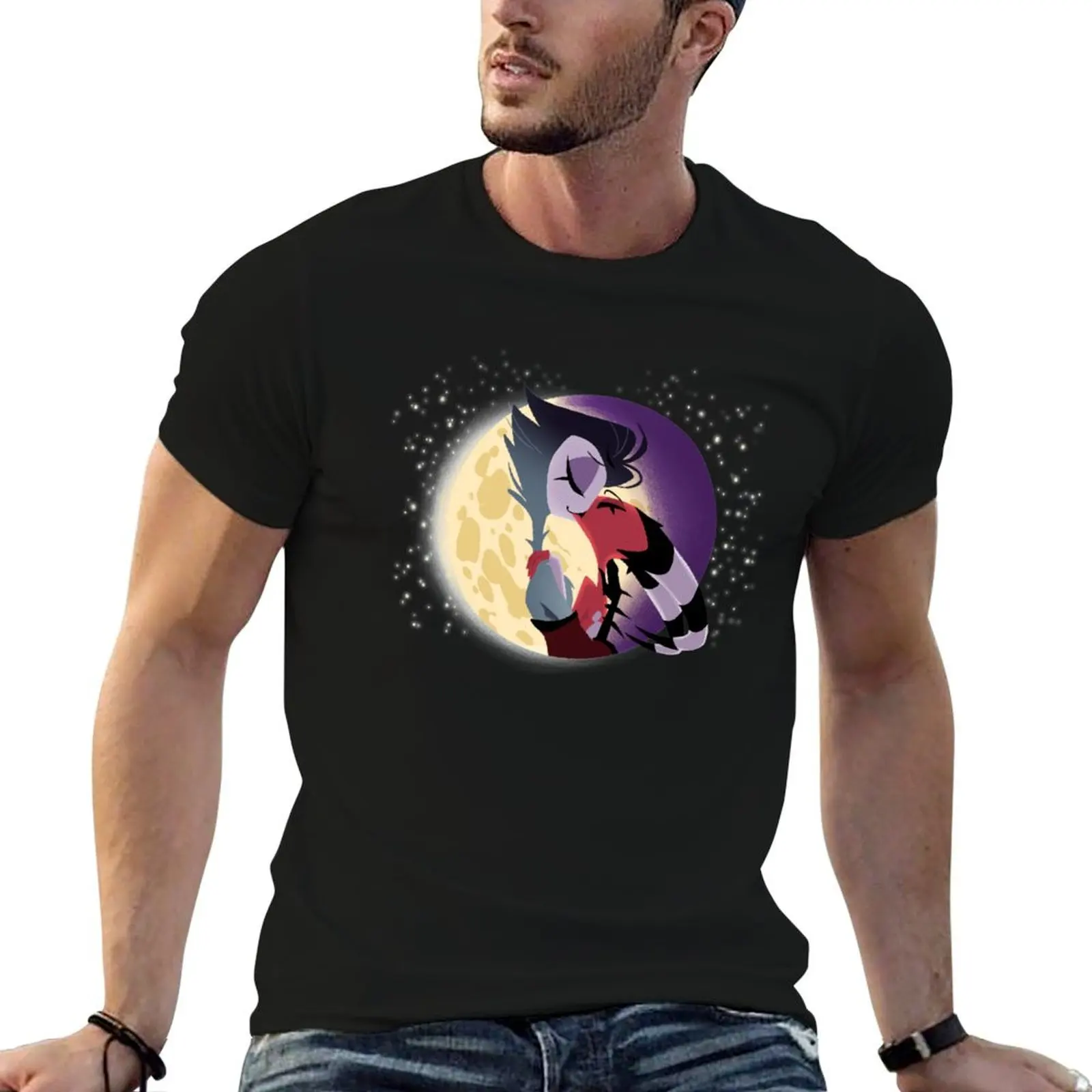 

Helluva Boss - Blitzo x Stolas T-Shirt man t shirt cotton high quality printed t shirts for man man t shirt summer T-shirt