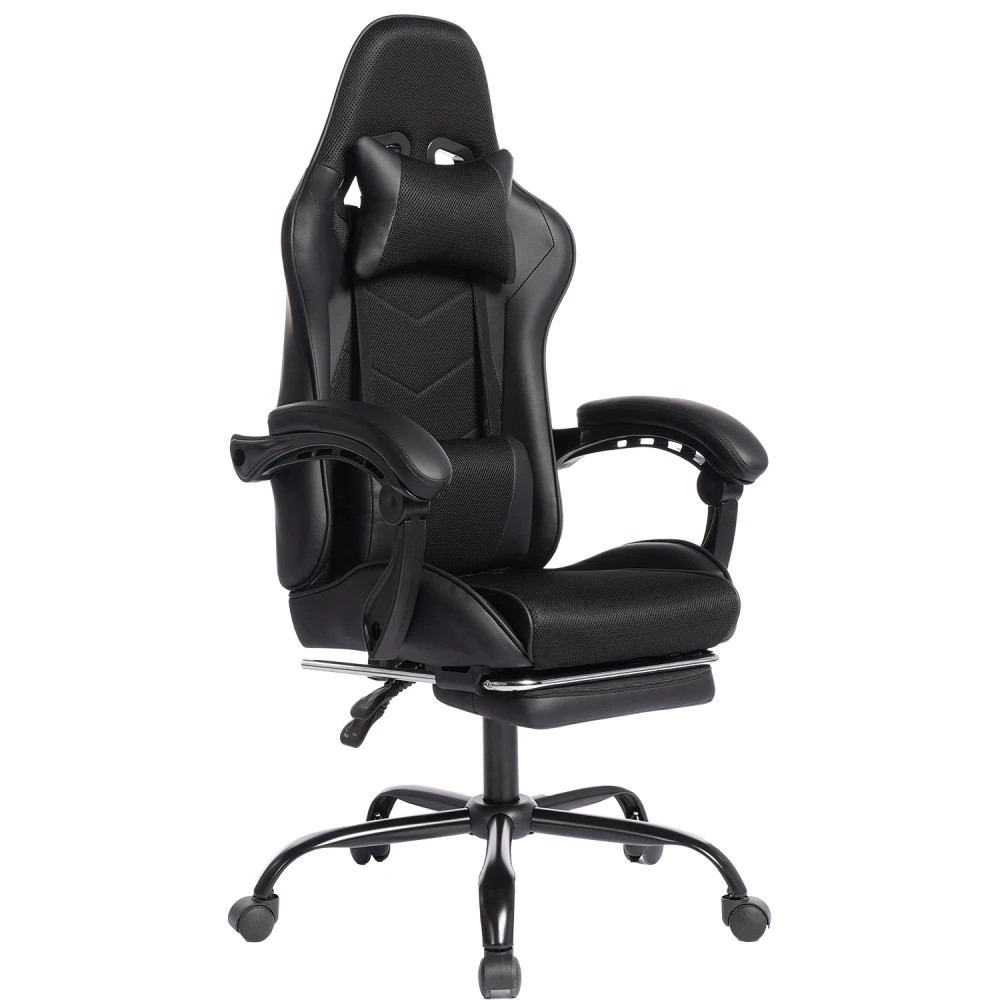 

DEEPfurniture E-sports Gaming Chair Sports Car Driving Seat PU Material Moulded Sponge Comfortable and Safe With Massage Black