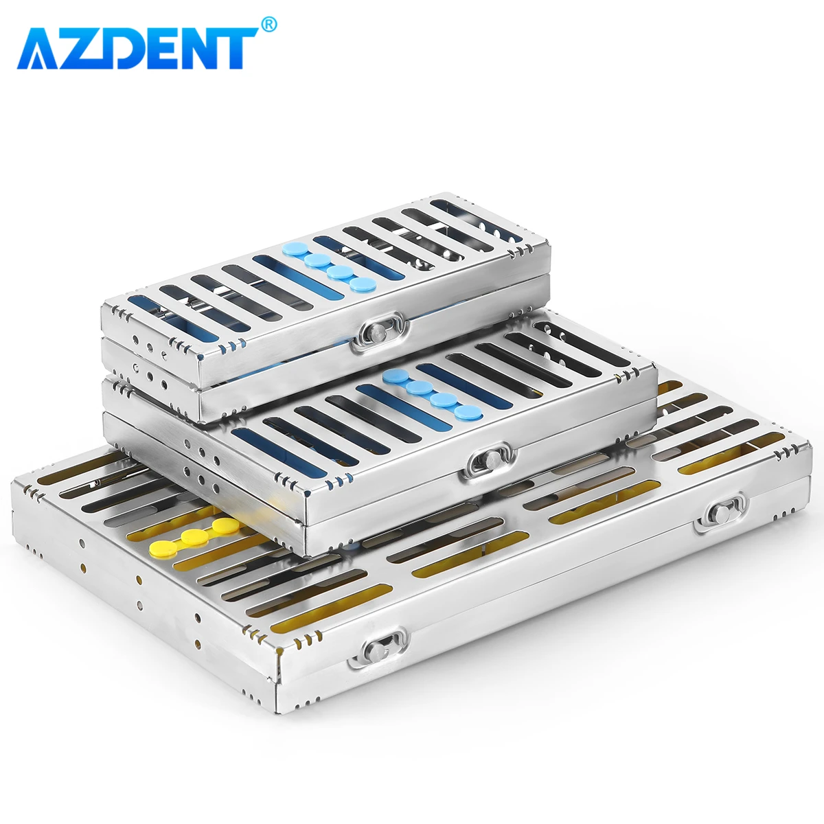 Dental Sterilization Rack Cassette File Burs Disinfection Tray AZDENT Surgical Autoclavable Sterilization Box Detachable