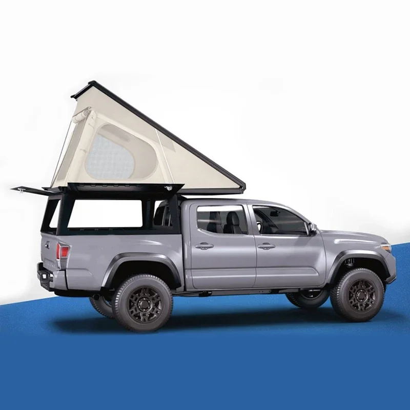 

With Roof Top Tent Steel Dual Cab 4x4 Pick Up Pickup Truck Bed Canopy Topper for Ford Ranger T6 T7 Hilux Np300 Dmax custom