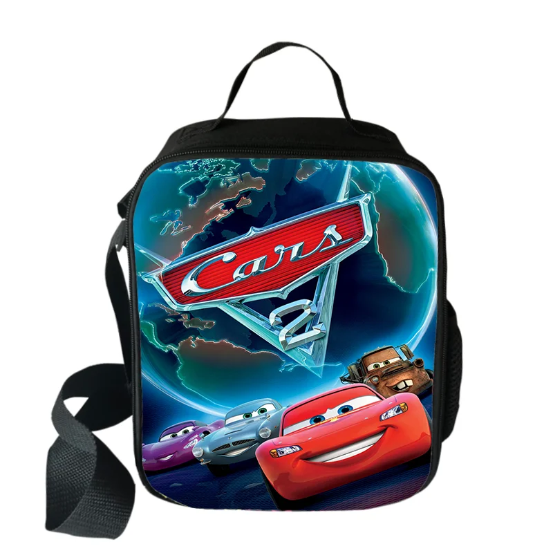 Disney Pixar Cars Lightning McQueen Protect Lunch Bags Boys Girls Travel Tote Bags Picnic Food Fresh Storage Bags Messenger Bag