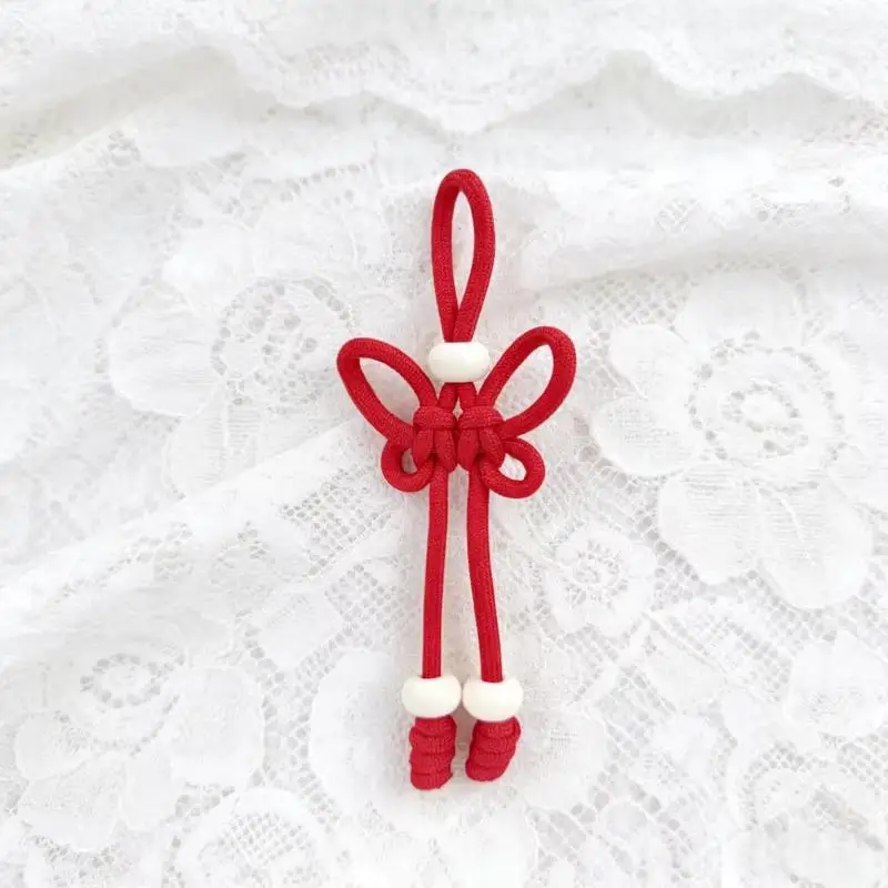 1 Stück modischer Taschenanhänger, handgefertigter Schmetterling, geflochtenes Seil, Schlüsselanhänger, Schmuck, DIY, bunter Handtaschenanhänger, Schlüsselhalter – Detail 3