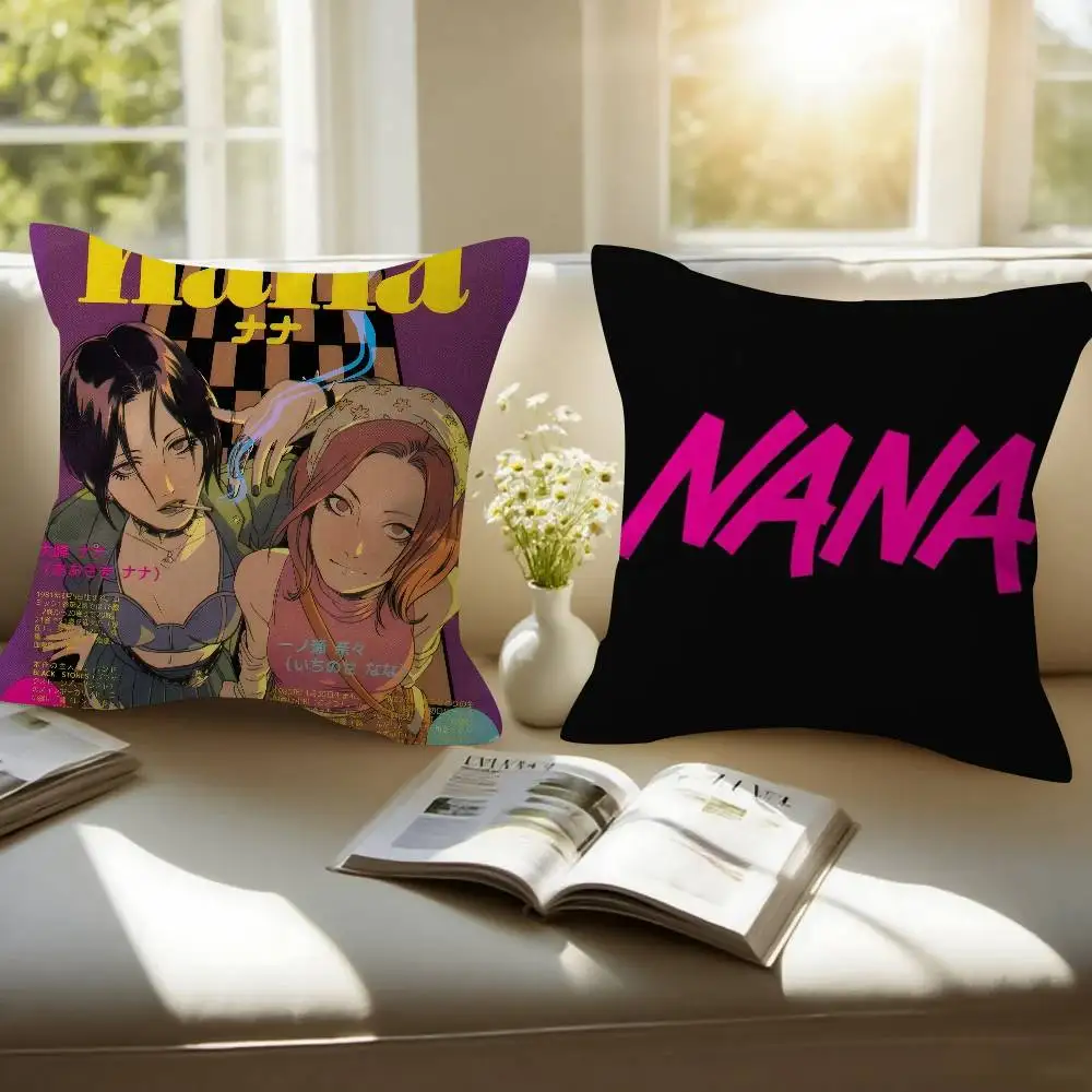 Anime NANA cool girl   Pillow Gift Home Office Decoration Bedroom Sofa Car Cushion Cover case 45x45