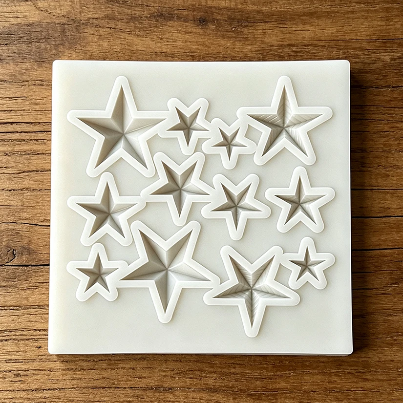 Star Silicone Sugarcraft Mold Chocolate Cupcake Baking Mold Fondant Cake Decorating Tools
