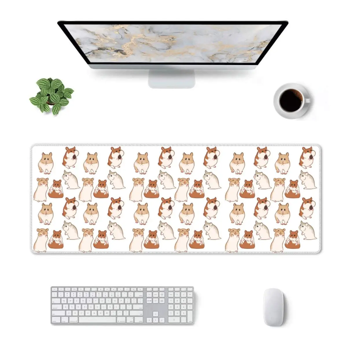 Large Mouse Pad Cute Hamster Pattern Gamer PC Laptop Mats Keyboard Carpet Computer Gaming Office Accessories Desk Mat