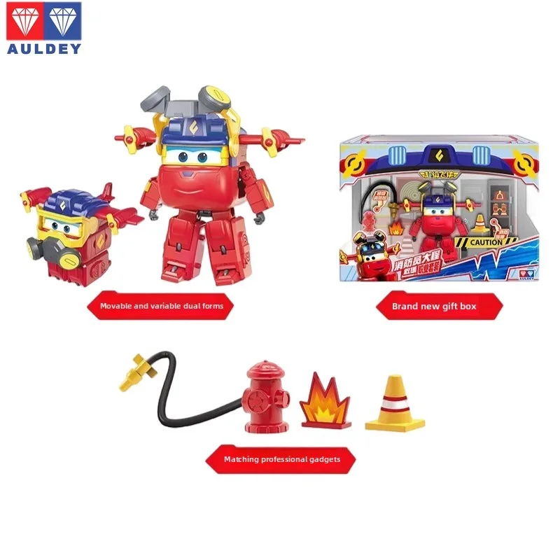 Auldey Double Diamond Super Wings Marty Kori Donnie Princess Sassa Transform Robot Carrièrepak Set Kinderen Speelgoed Cadeau