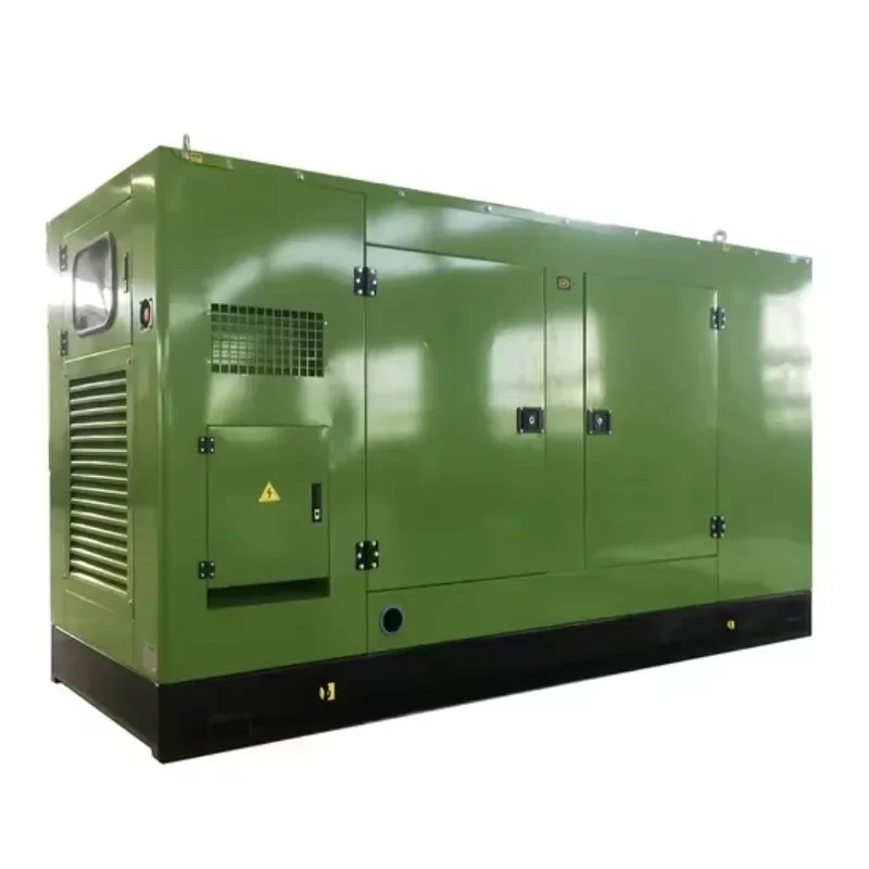 Silent Natural Gas Generator Set Water Cooled 40% Efficiency Stationary AC Three Phase Generating System