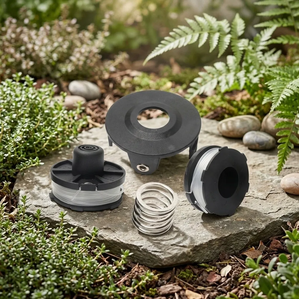 For Lawn Mower Maintenance Trimmer Line Spool String Trimmer Parts Complete Set Included White Round Nylon Line For DUR181Z