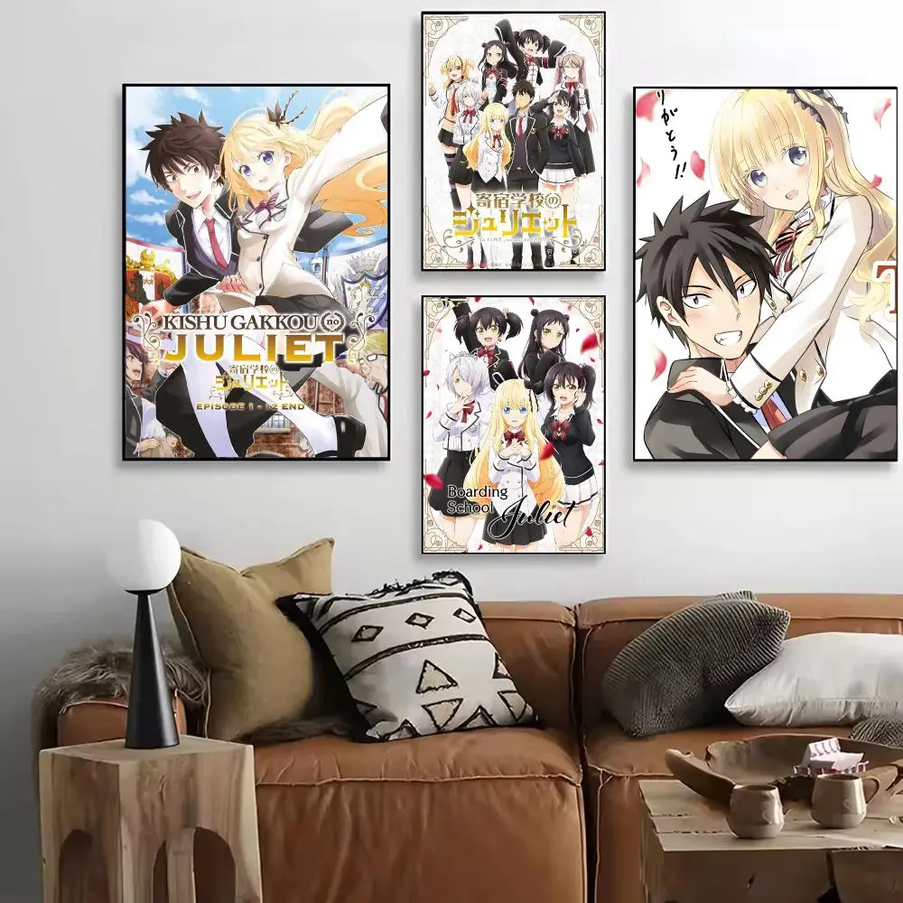 Anime Boarding School Juliet Poster HD Art Retro Self-adhesive DIY Room Home Living Room Club Wall Decor Gift