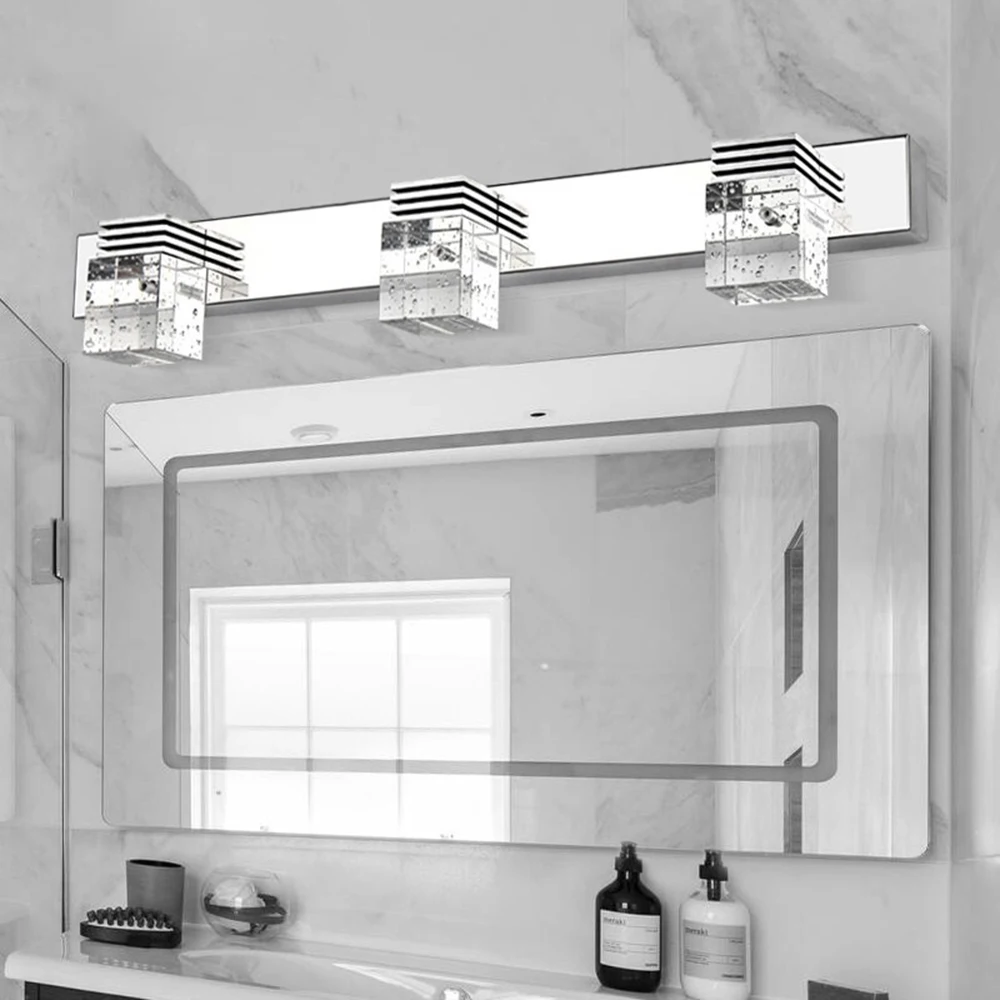 1 Head 2 Head 3 Head 4 Head Wall Lamp Bathroom Mirror Light Waterproof Modern Crystal Vanity Wall Lamp Bathroom Lights AC85-265V