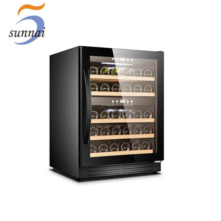 Wholesale Small Compressor Under Counter Built In 40 Bottles Storage Dual Zone Wine Fridge Cabinet