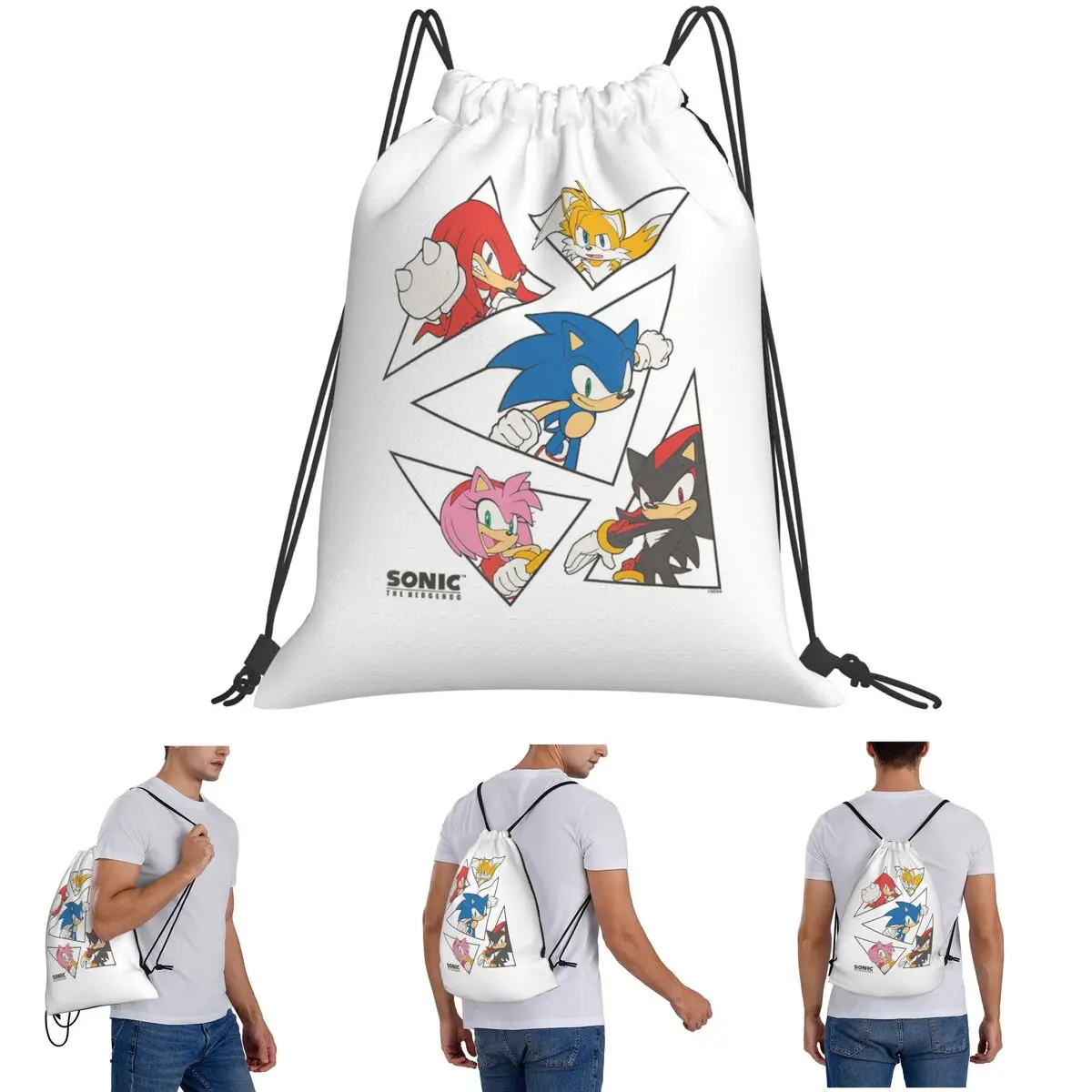 Series Cartoon Cute Anime Racing 90s Backpacks Portable Drawstring Bags Sundries Bag Book Bags for Travel School