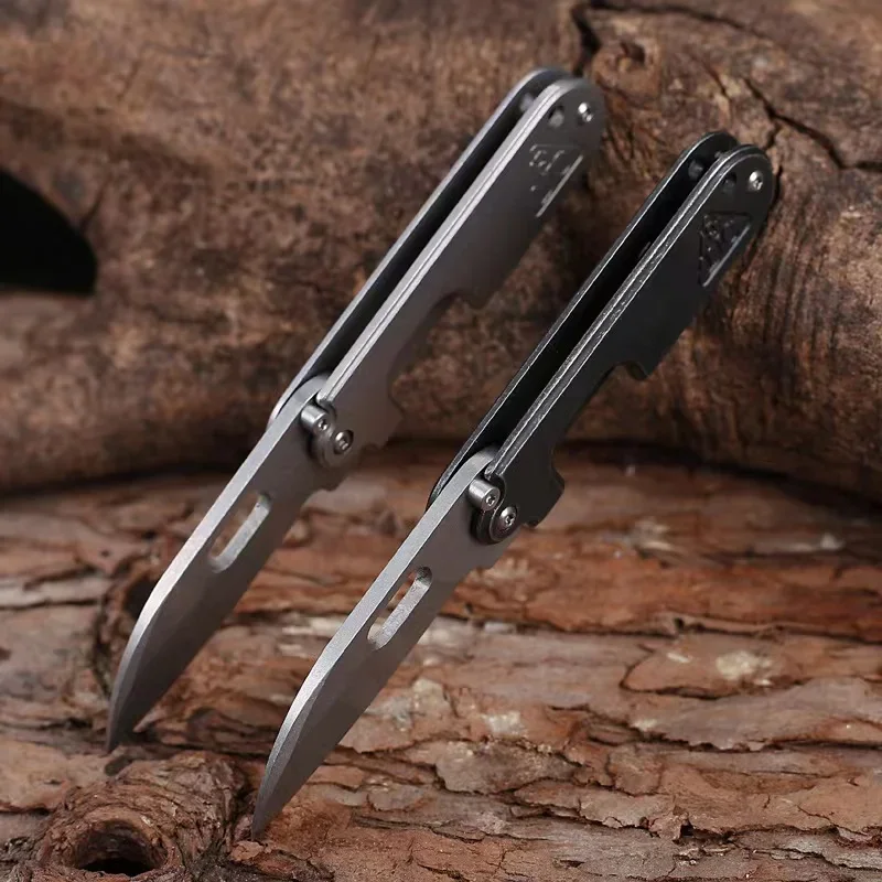 Mini All Steel Folding Knife Carrying Tactical Portable Pocket Knife Outdoor Self-defense Unboxing Keychain Knife