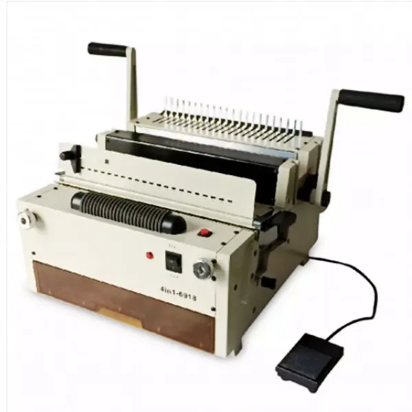Exclusive Offersi-functional Series 4-in-1 All in One Electric Double Wire Spiral Coil Plastic Comb Punching and Binding Mach