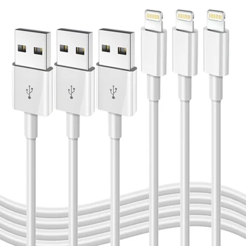 애플 MFi 인증 라이트닝 케이블, 아이폰 14, 13, 12, 11 프로, XR, X, 8, 7, 6 플러스, SE, 아이패드 등용, 3 팩, 3 피트, 0.9m Best5 애플 MFi 인증 라이트닝 케이블, 아이폰 14, 13, 12, 11 프로, XR, X, 8, 7, 6 플러스, SE, 아이패드 등용, 3 팩, 3 피트, 0.9m Best5