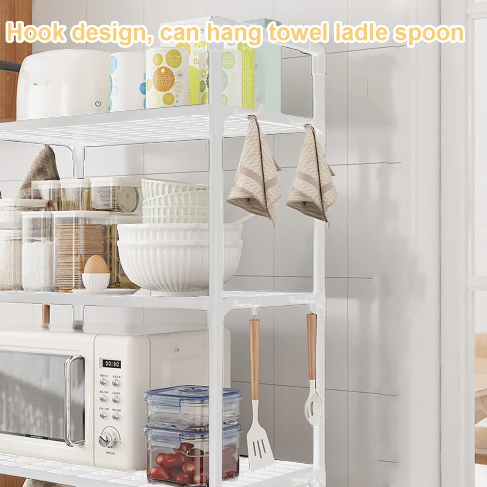 

5-уровневая стойка для хранения, регулируемая полка для хранения, сверхмощная стоячая полка, вместимость 66 фунтов для кухни, кладовой, ванной комнаты, гаража, офиса