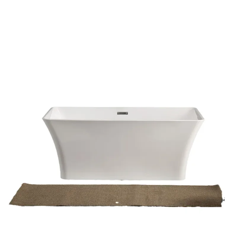 Acrylic Bathtub Square Oval Soaking Tub for Bathroom Hotel Engineering Deep Freestanding Spa Bath High Quality Durable Easy