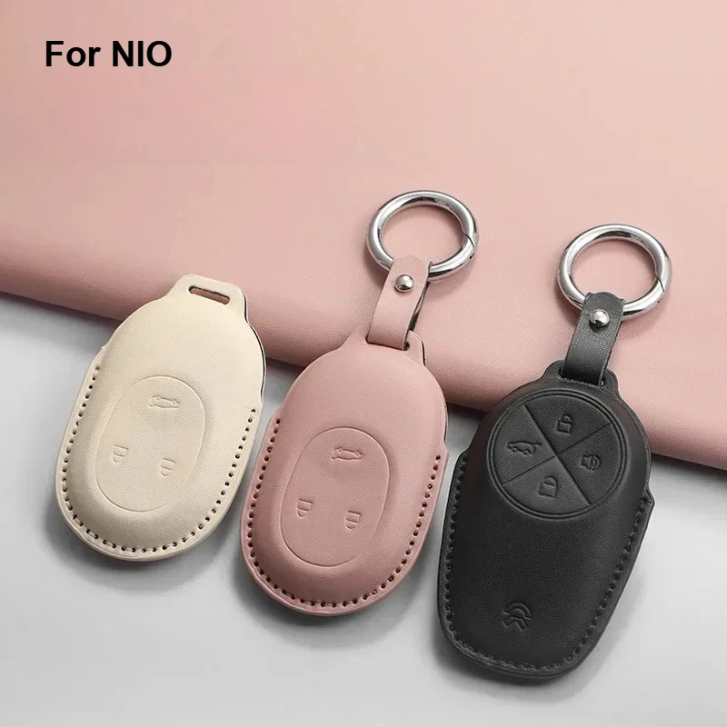 

Car Key Case Cover Shell Fob for For Wei Lai NIO ES6 ES7 ES8 ET5 ET7 ET9 EC6 EC7 ET5T EVE EP9 2018-2025 PU Car Key Protector Bag