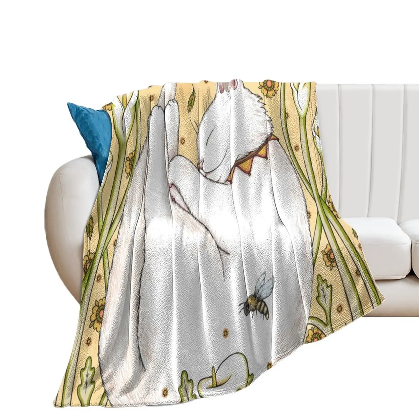 

Butterflies and Bees Throw Blanket Decorative Sofas Decorative Beds Blankets