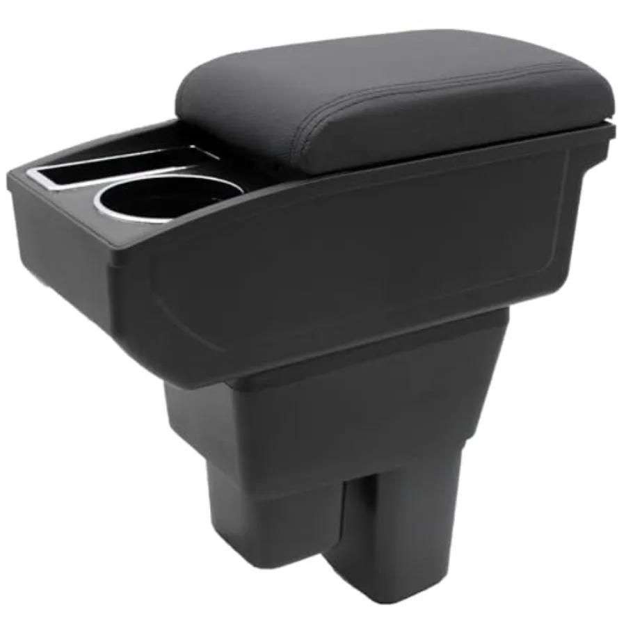 

Car Armrest Box for Honda Jazz Hatchback Accessories Center Console Leather Arm Rest Double-Layer Storage Space with Cup Holder