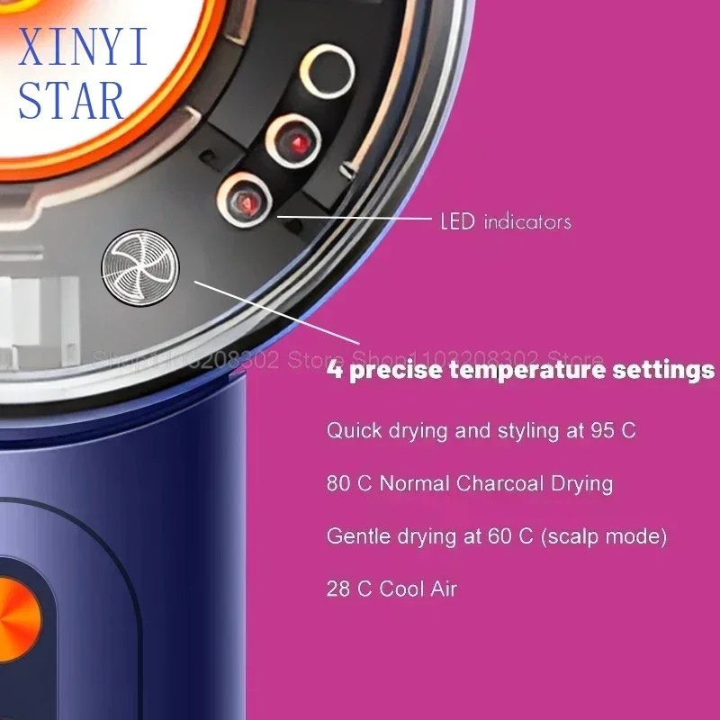 المهنية بلا أوراق مجفف الشعر الأيونات السالبة العناية بالشعر سريعة الجافة المنزل قوية مجفف شعر ثابت 200 مليون أنيون مجفف للنفخ