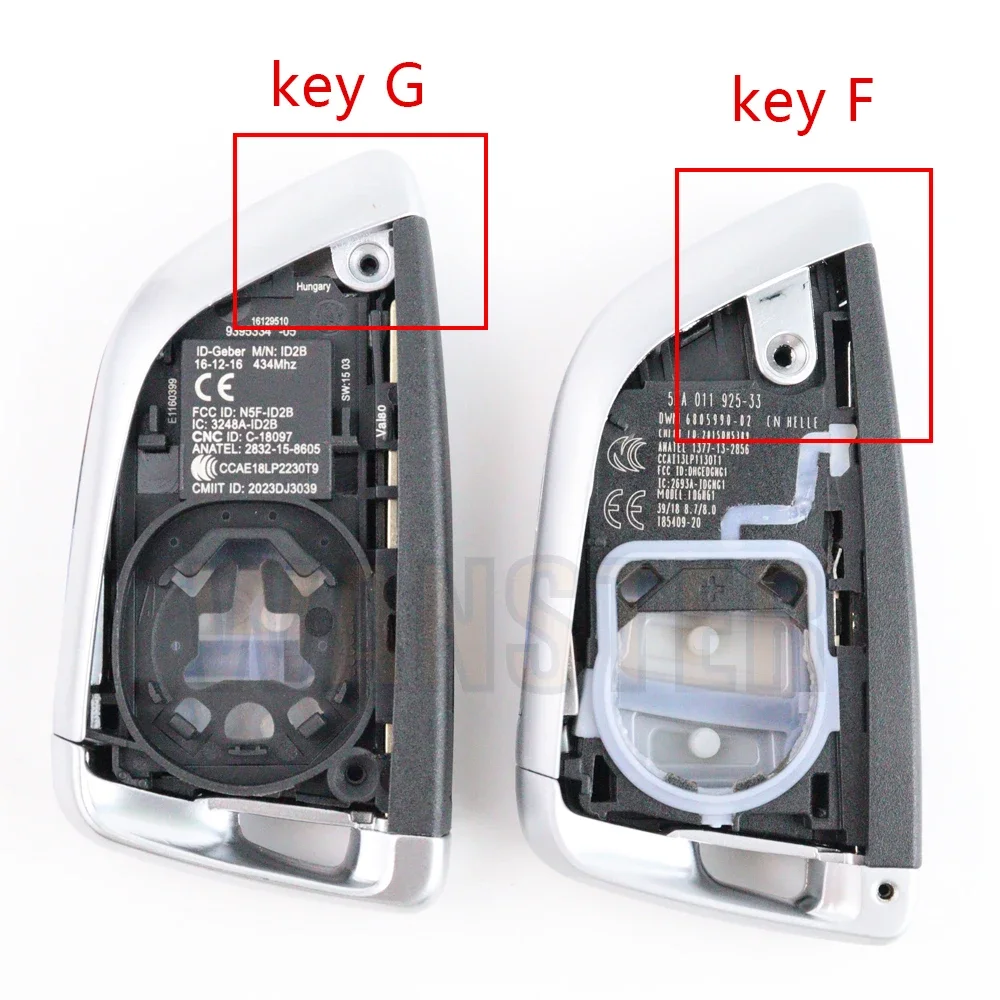 3 4 Bottons Car Key Fob Case Shell Housing for BMW X1 X5 F15 X6 X5M X6M F16 G30 7 Series G11 X1 F48 F39