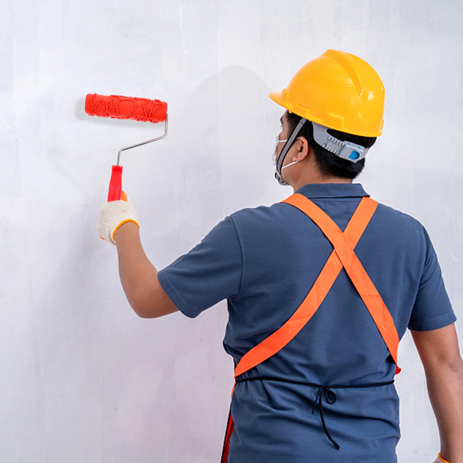 

Textured Paint Roller Reusable Patterned Rubber Roller For Wall Floor Cabinet Decoration Drywall Painting Tool