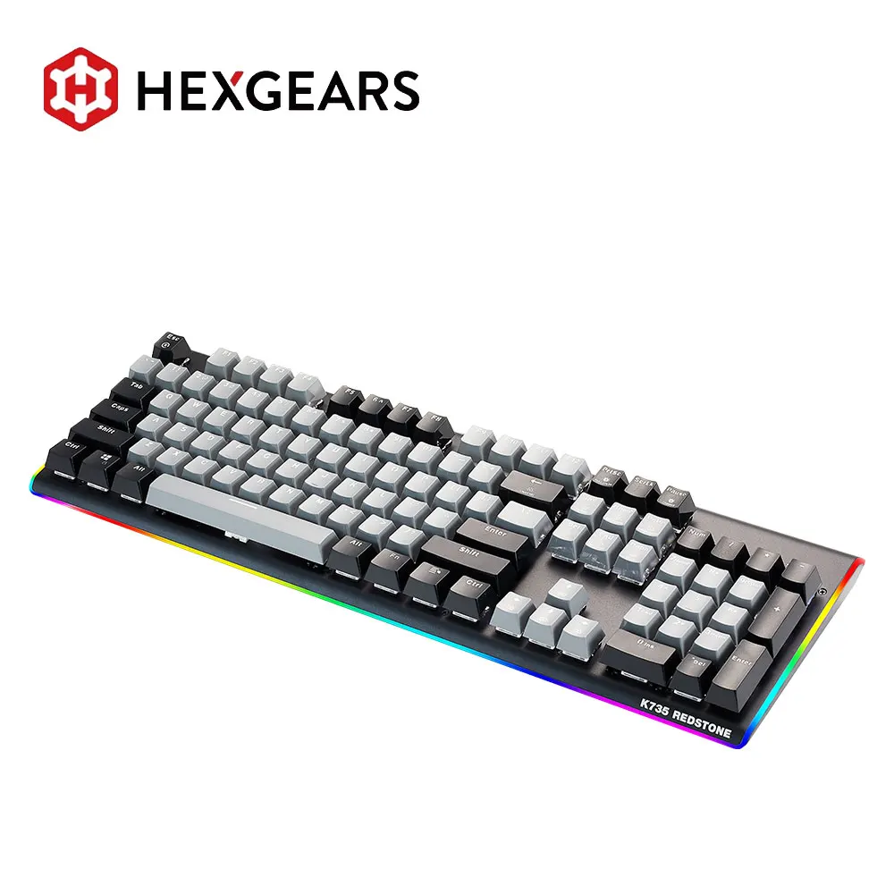HEXGEARS GK735 Wireless Mechanical Keyboard Hot Swap PBT Gasket RGB Gaming Mechanical Keyboard 104 Keys Suitable Game Typing