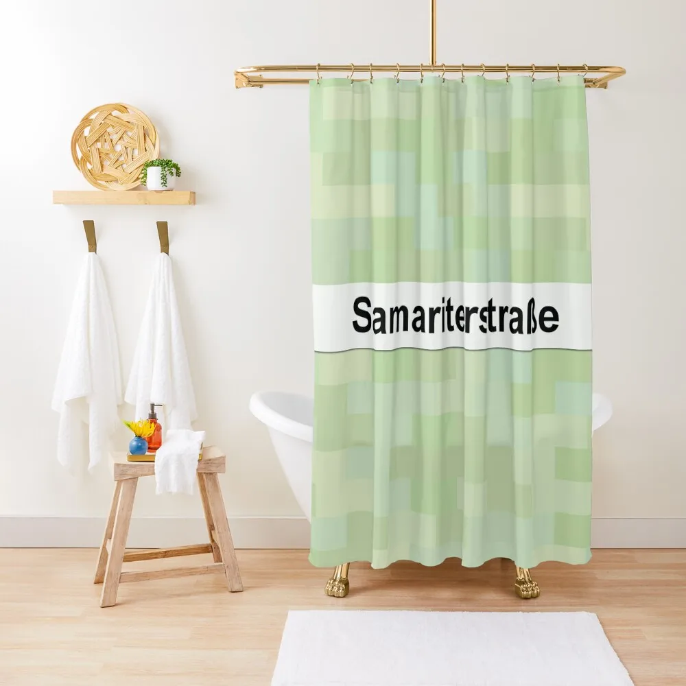 

Samariterstrae Station Tiles (Berlin) Shower Curtain Cover Elegant Bathroom Bathroom Showers Curtain