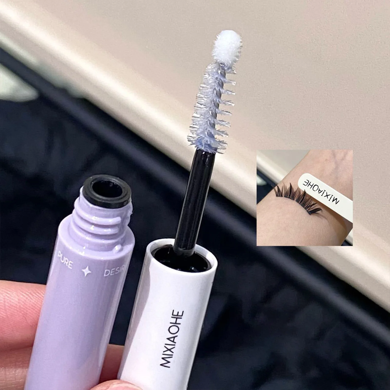 Colla per ciglia finte a doppia testa 2 in 1 legame e sigillo 5ML Colla per ciglia a grappolo fai da te insapore impermeabile ad asciugatura rapida