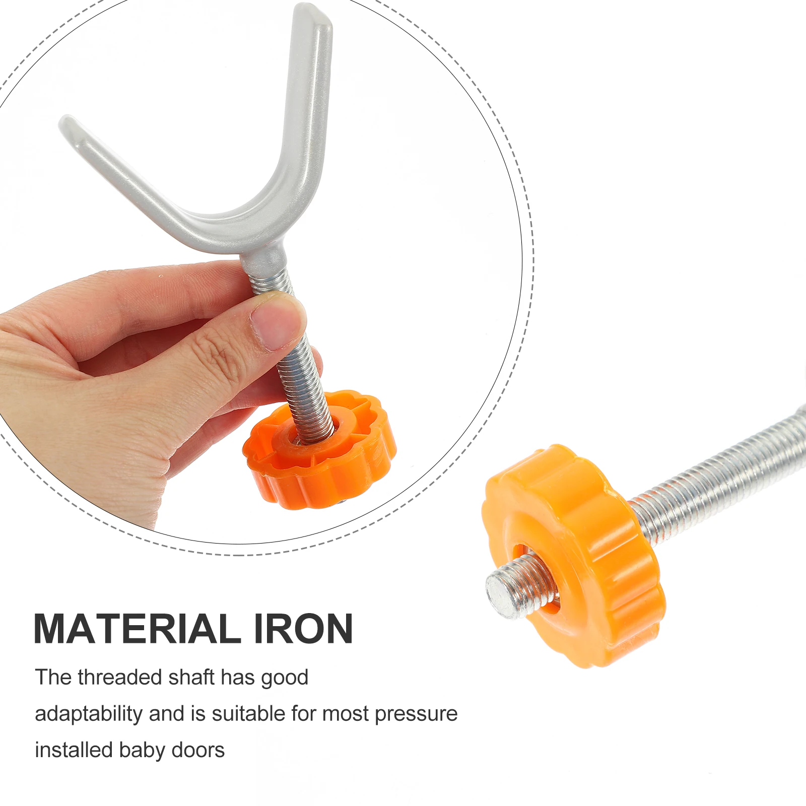 

2pcs Y Shape Rod Connector For Baby Gate Pet Fence Stair Guard Pressure Mount Wall Protector No Holes Iron Bolt Fixation