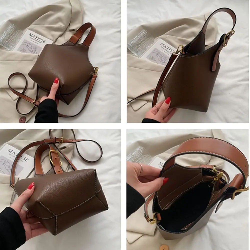 Sac à Main en Cuir PU pour Femme, Simple, Français, Bandoulière, Téléphone Portable, Mode, Femme, E27