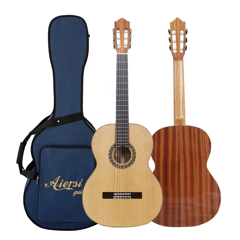 

Aiersi brand custom good high-end student guitars top solid classic guitar musical instrument