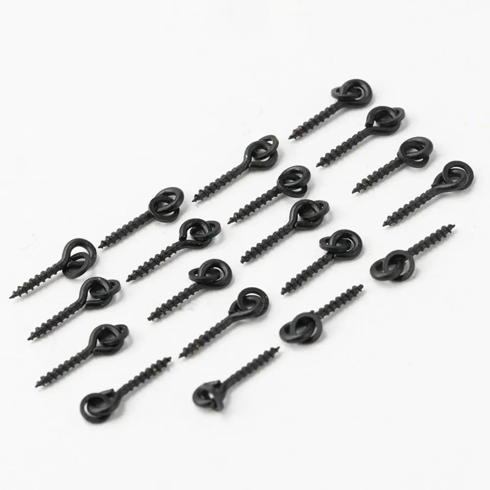 Fishing Tackle Kit 70pcs Carp Fishing Accessories Set with Storage Box Portable Round Oval Rings Screws Black Blocking Beans