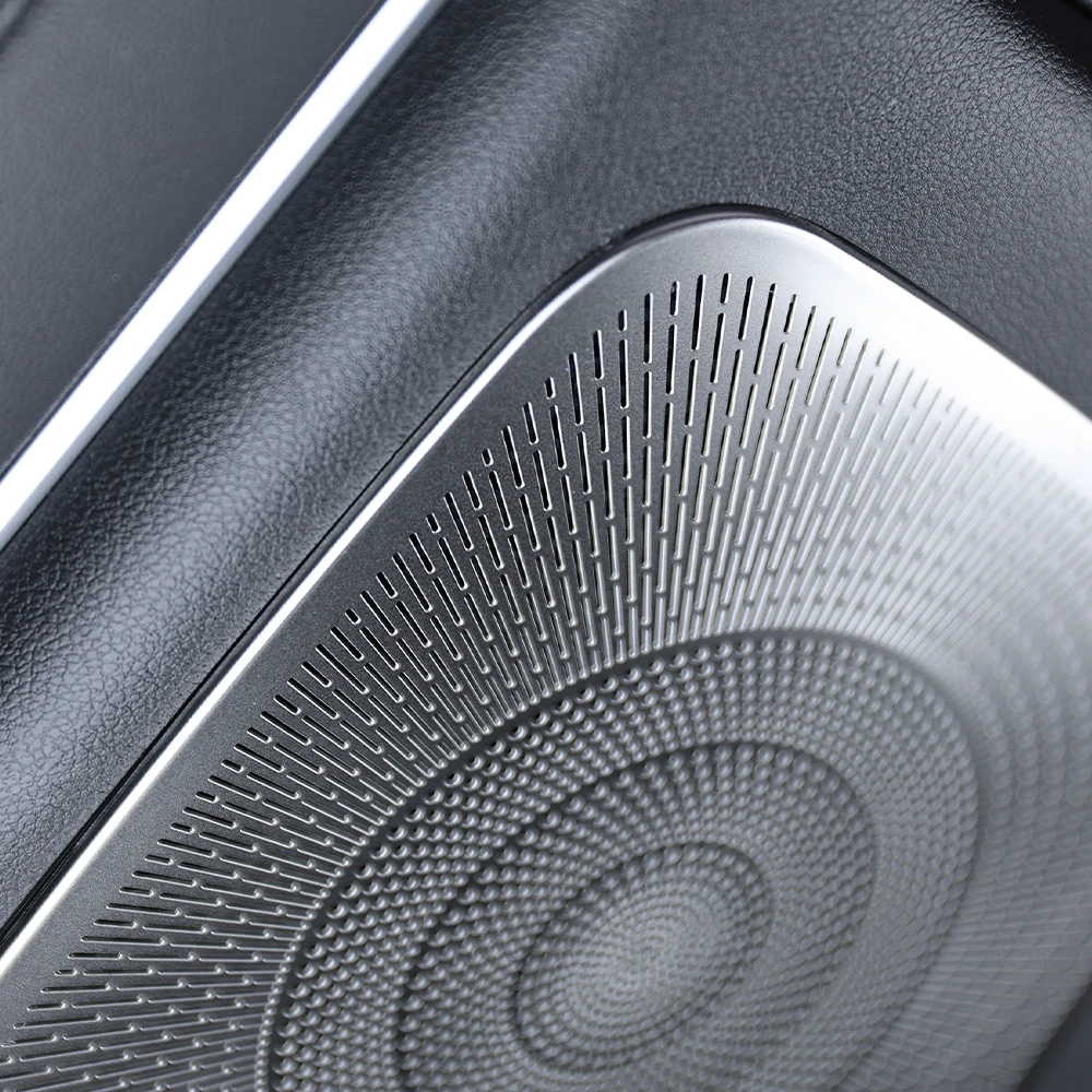 Für Hyundai Palisade LX3 2025 2026 Silber Edelstahl Tür Lautsprecher Horn Abdeckung Kratzfest Helle Maske Trim LHD/RHD