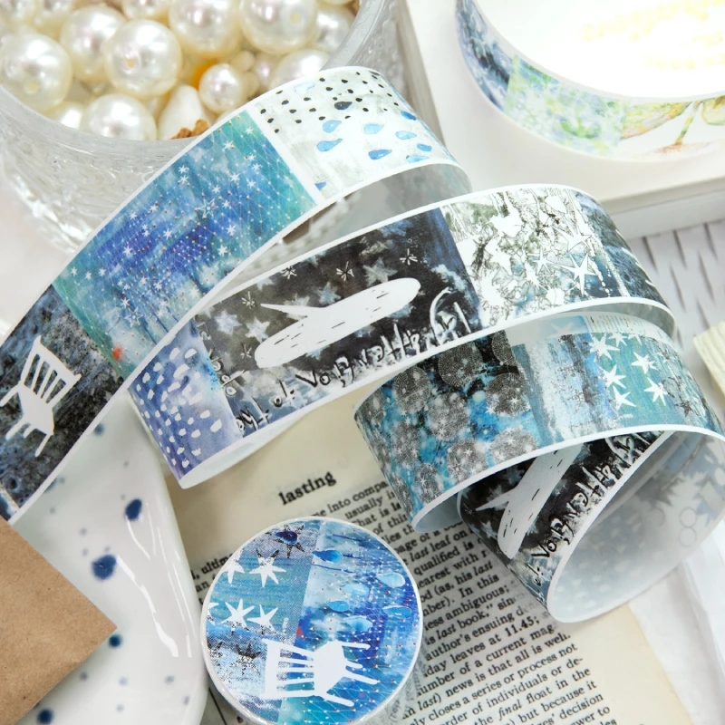Journal GO 2.5x200cm Random Splicing Tape Sticker for Planner Collage Junk Journal diy Masking Tape Scrapbooking Decor Stickers