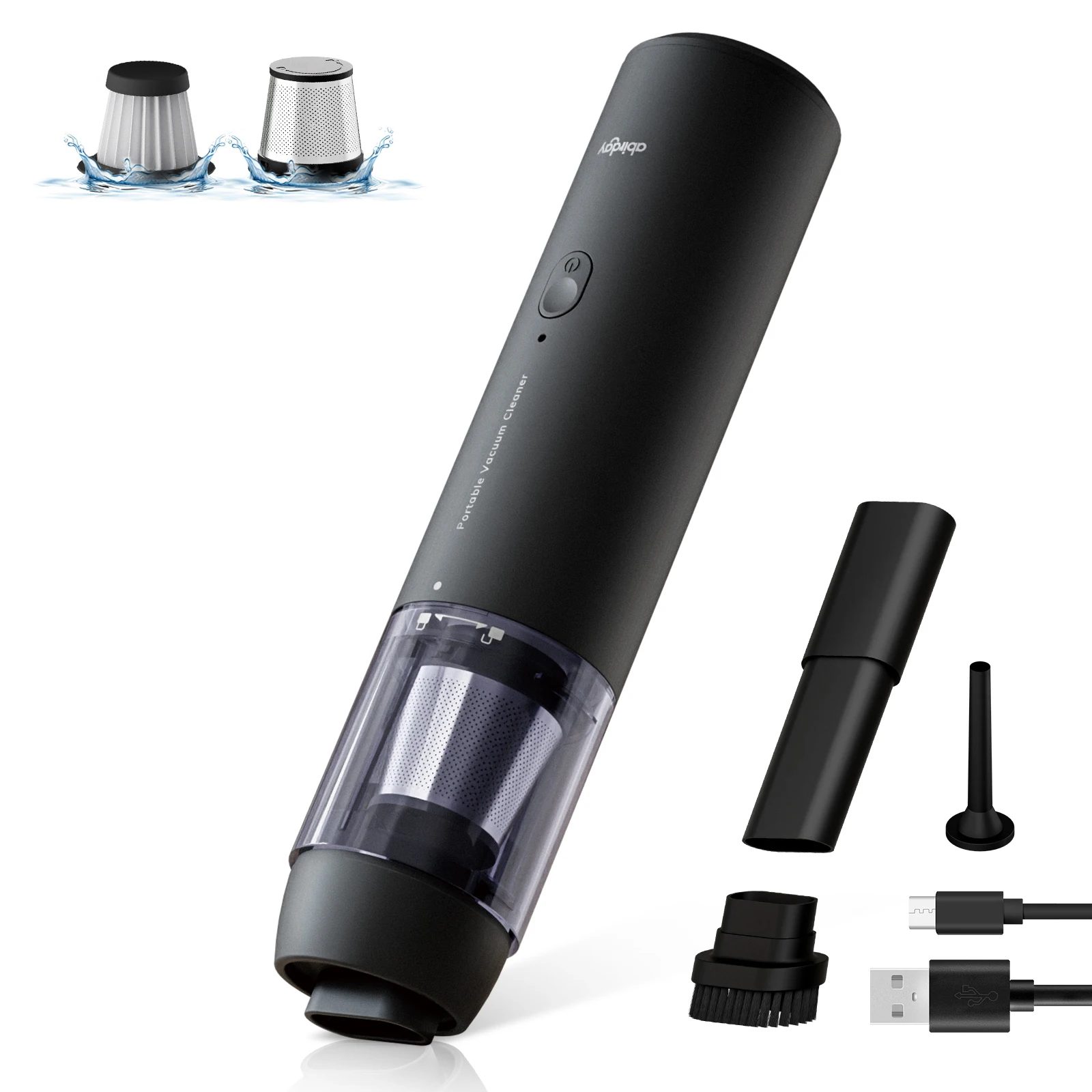 

ABIRDAY 10kPa Strong Suction Handheld Vacuum Cleaner with BLDC Motor, High Power Cordless Cleaner for Car & Home Pet Hair